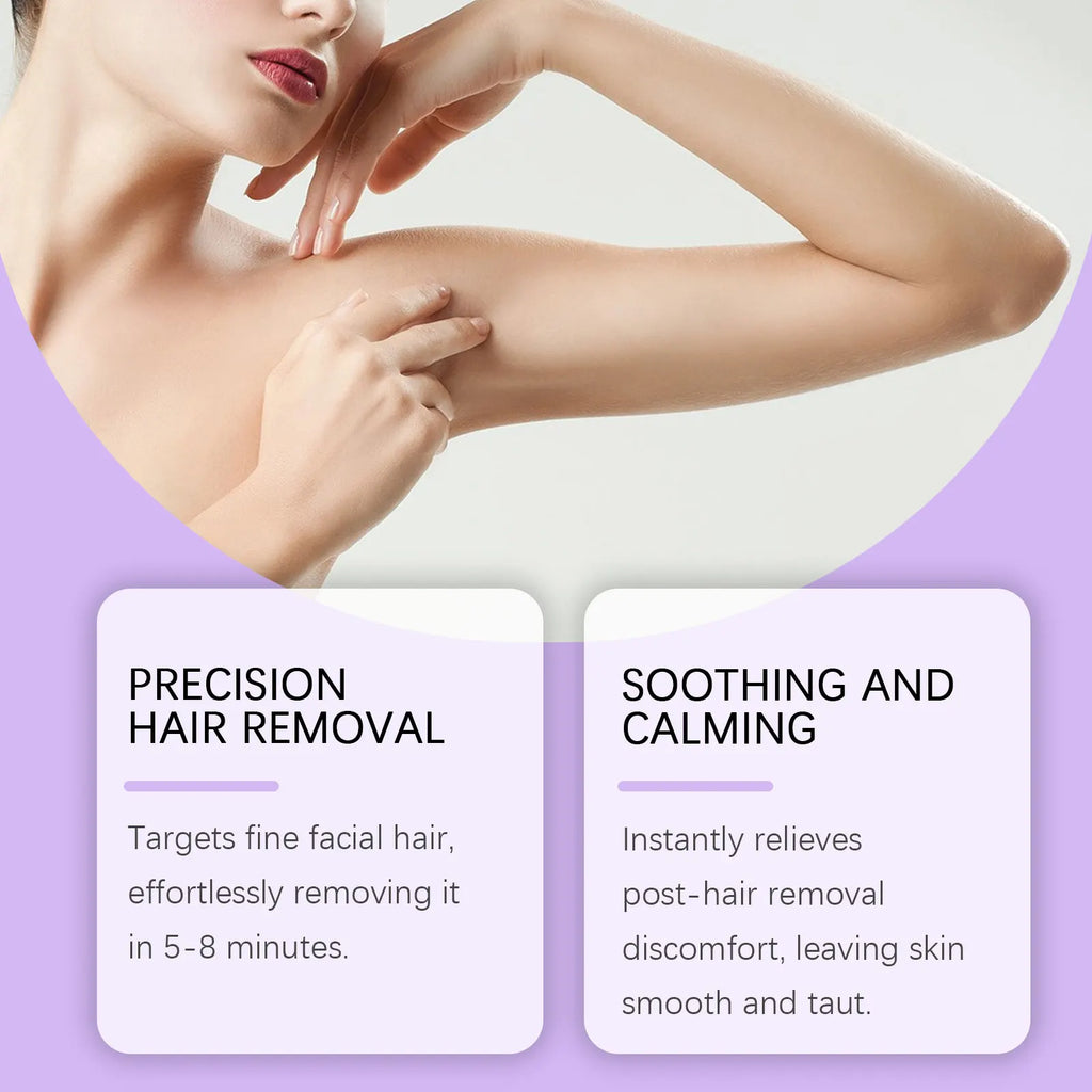 Hair Removal Cream Underarm Leg Intimate Areas Painless Hair Remover Growth Inhibitor Soothing Gentle Permanent Depilatory Cream
