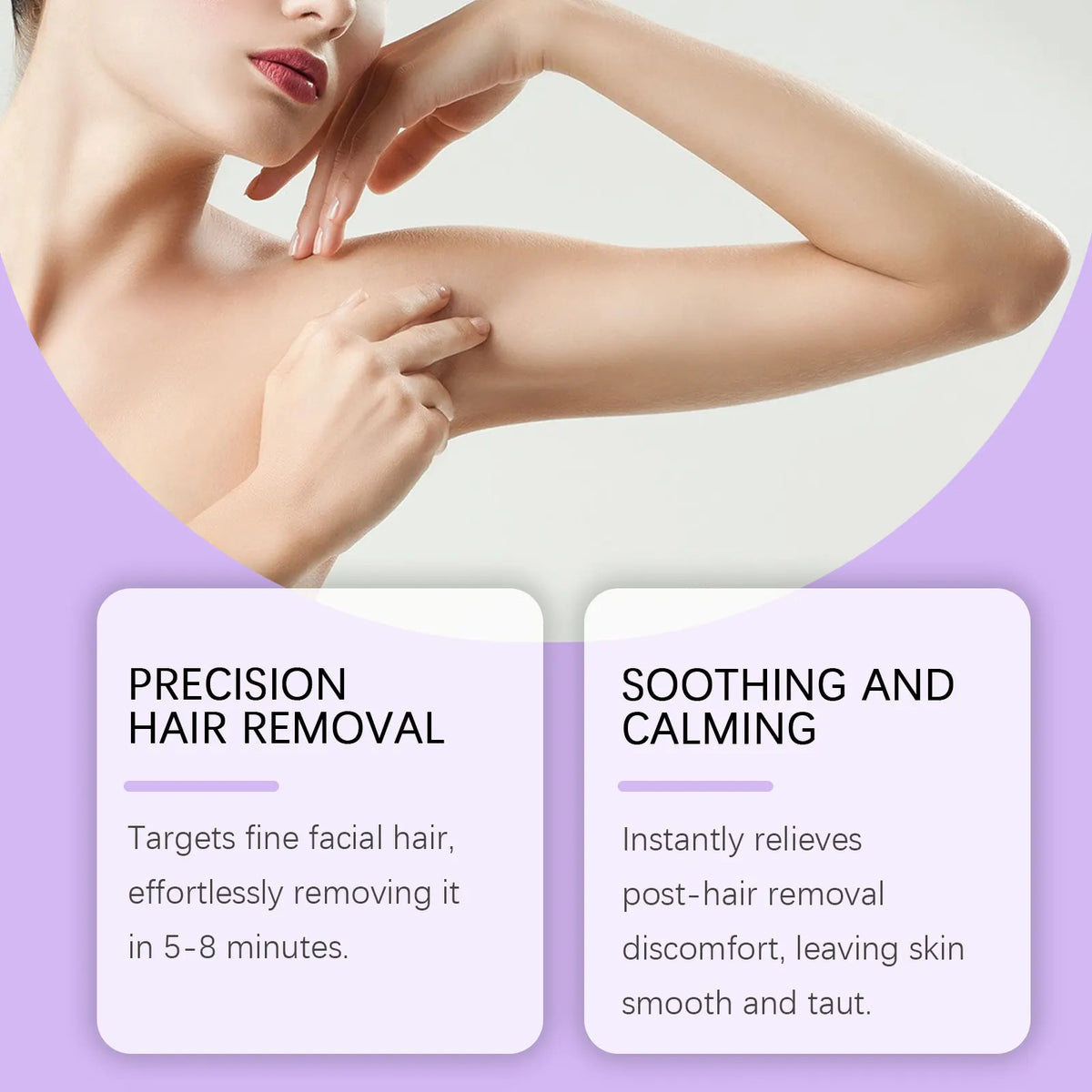 Hair Removal Cream Underarm Leg Intimate Areas Painless Hair Remover Growth Inhibitor Soothing Gentle Permanent Depilatory Cream