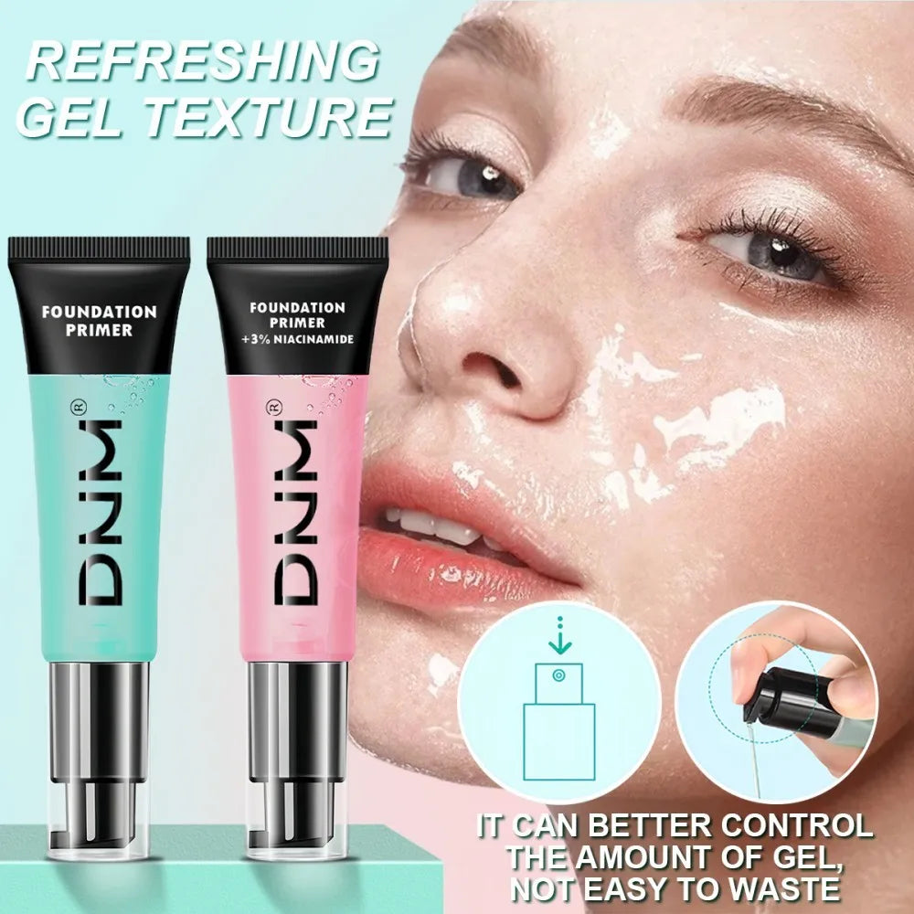 Priming Gel Moisturizing Pore Refining Formula for Smooth Makeup Application Prevents Powder from Caking or Settling Into Pores