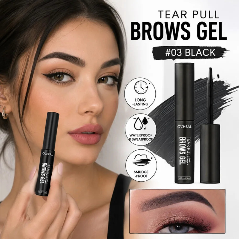 Tattoo Peel Off Eyebrow Gel Tint, Semi Permanent Brow Tint, Waterproof, Transfer-proof,For Fuller & Defined Brows, Makeup