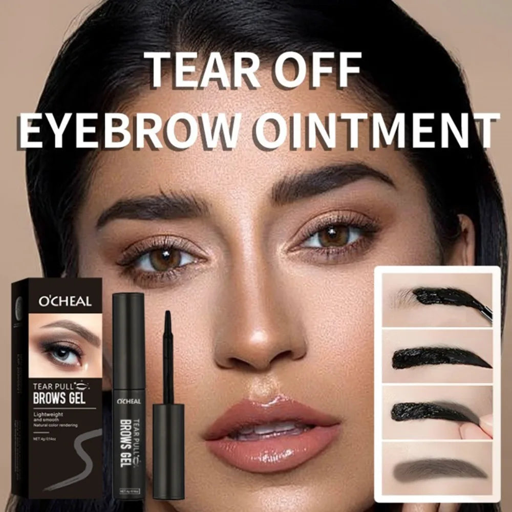 Tattoo Peel Off Eyebrow Gel Tint, Semi Permanent Brow Tint, Waterproof, Transfer-proof,For Fuller & Defined Brows, Makeup