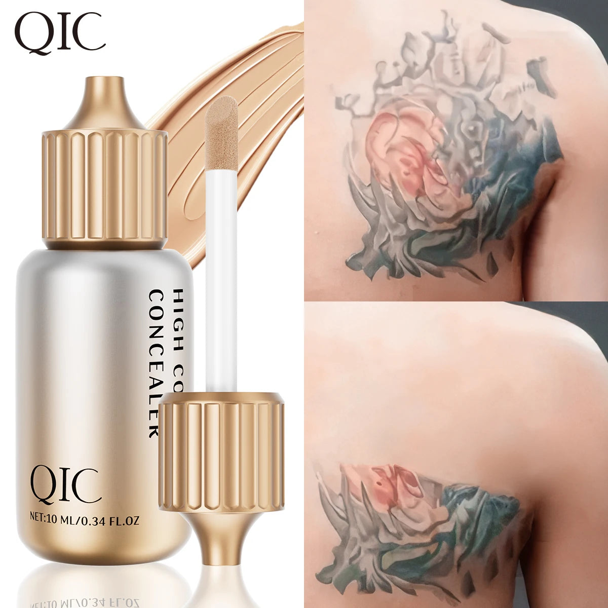 QIC Liquid Concealer Matte High Coverage Waterproof Oil Control Moisturizing Long Lasting Concealer Professional Face Makeup