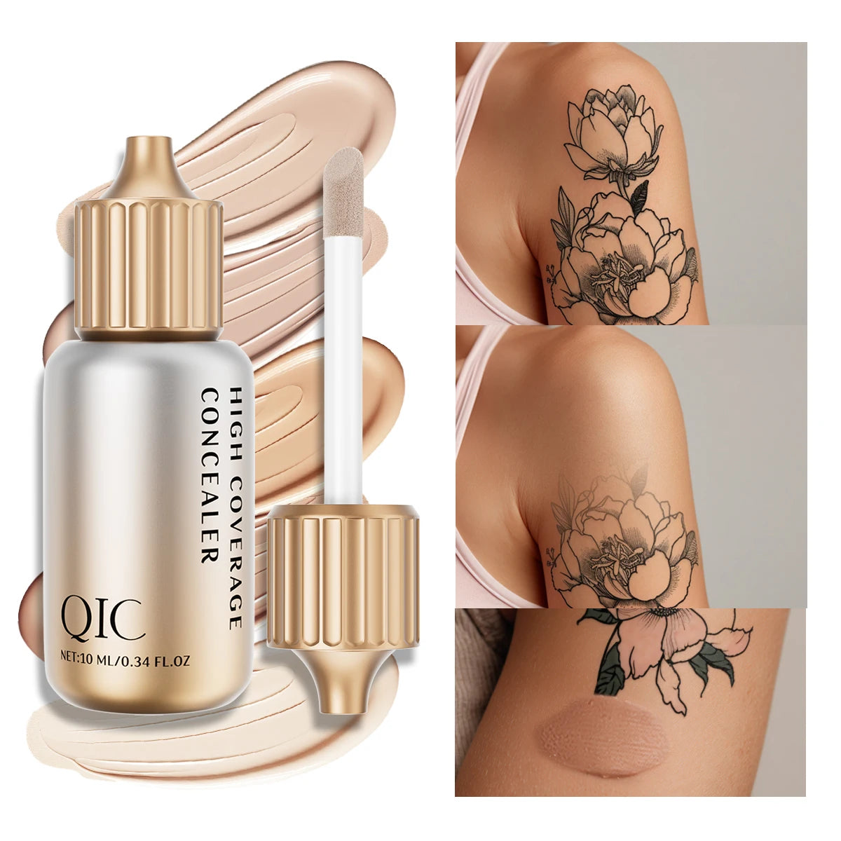 QIC Liquid Concealer Matte High Coverage Waterproof Oil Control Moisturizing Long Lasting Concealer Professional Face Makeup