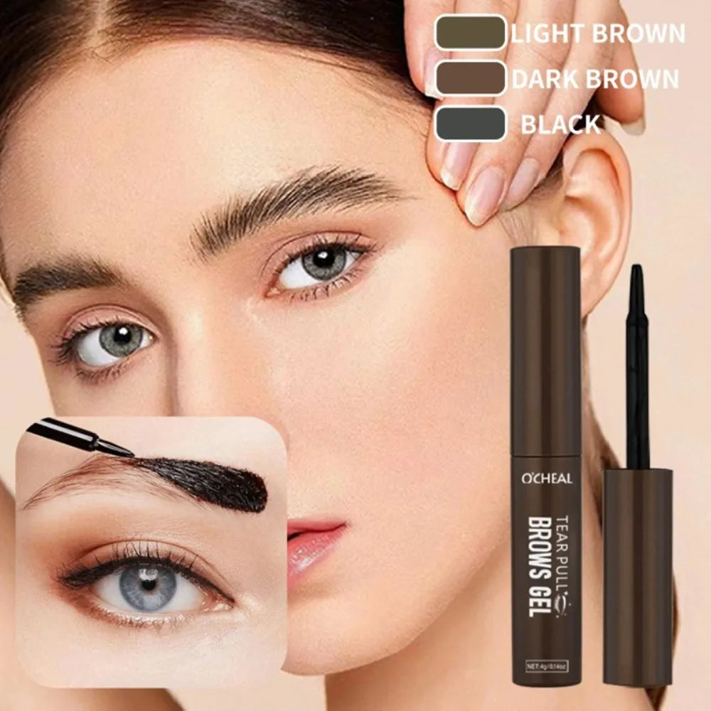 Tattoo Peel Off Eyebrow Gel Tint, Semi Permanent Brow Tint, Waterproof, Transfer-proof,For Fuller & Defined Brows, Makeup