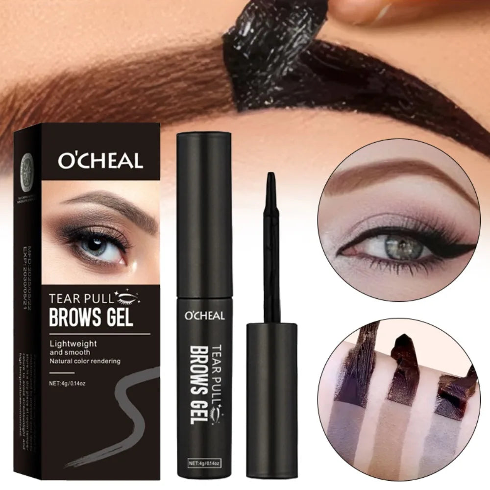 Tattoo Peel Off Eyebrow Gel Tint, Semi Permanent Brow Tint, Waterproof, Transfer-proof,For Fuller & Defined Brows, Makeup