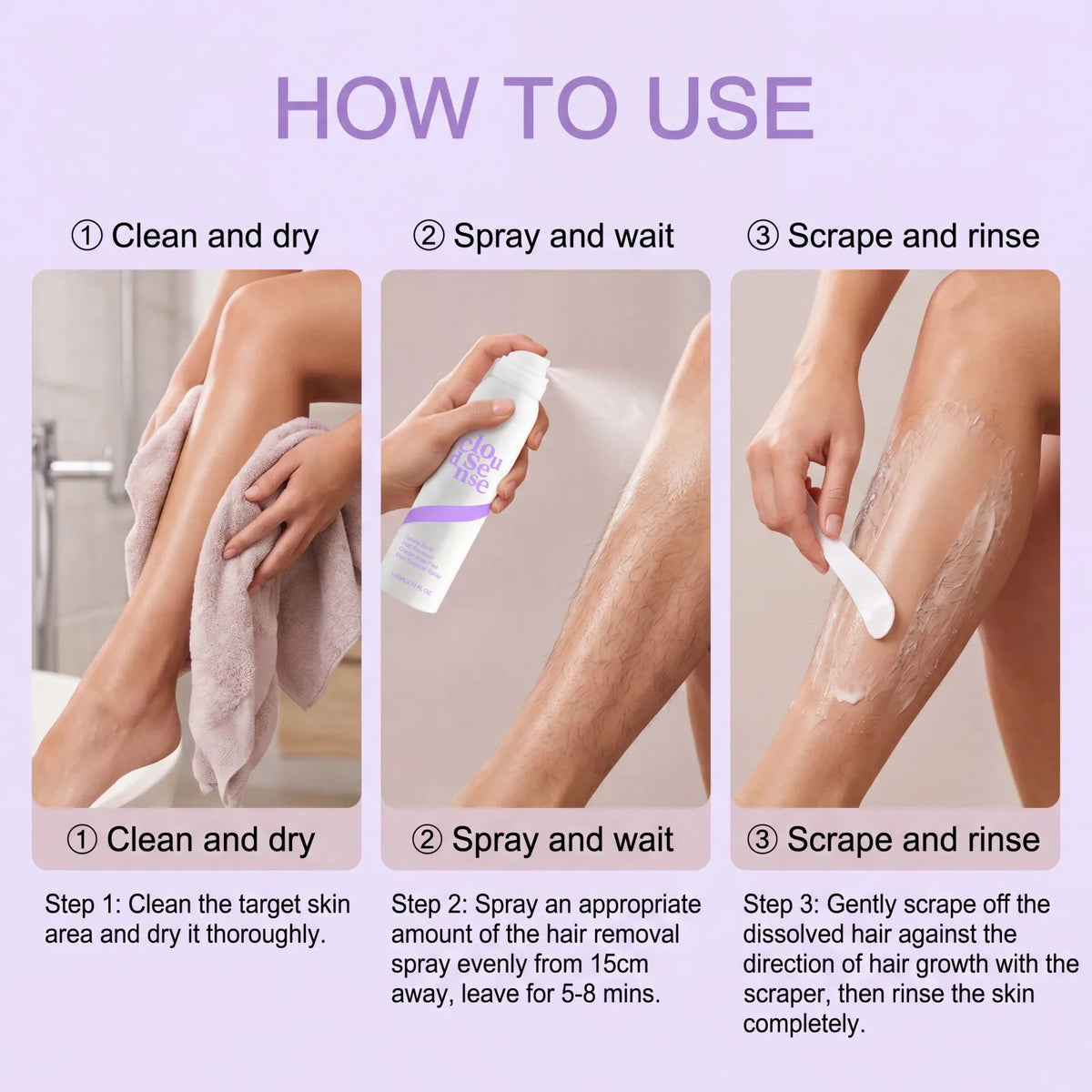 New 2026 Hair Removal Spray Underarm Private Body Leg Hair Growth Inhibitor Depilatory Cream Painless Gentle Formula 140ml